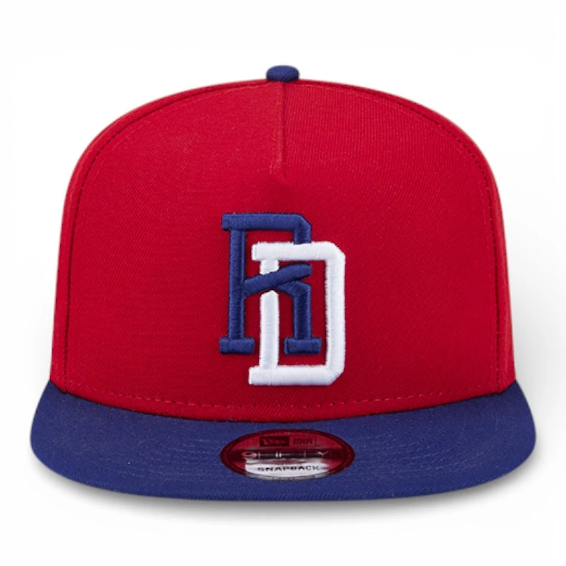 Dominican Republic Red and Royal Blue Flag Patch 2026 World Baseball Classic WBC New Era 9FIFTY A-Frame Snapback Hat