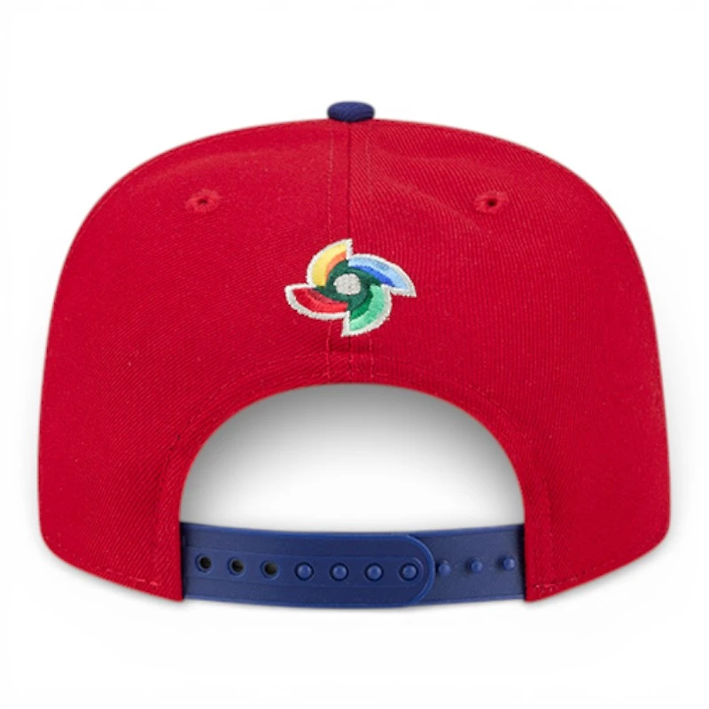 Dominican Republic Red and Royal Blue Flag Patch 2026 World Baseball Classic WBC New Era 9FIFTY A-Frame Snapback Hat