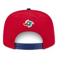 Dominican Republic Red and Royal Blue Flag Patch 2026 World Baseball Classic WBC New Era 9FIFTY A-Frame Snapback Hat