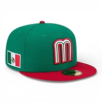 Mexico Green and Red 2026 World Baseball Classic WBC New Era 59FIFTY Fitted Hat