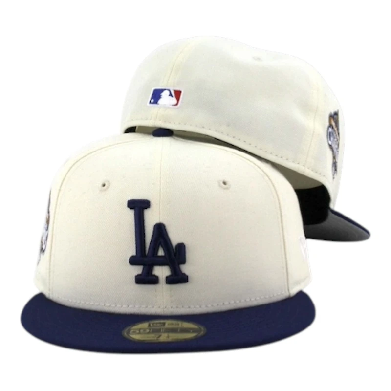 Los Angeles Dodgers Chrome and Blue Back to World Champions Patch Grey UV New Era 59FIFTY Fitted Hat