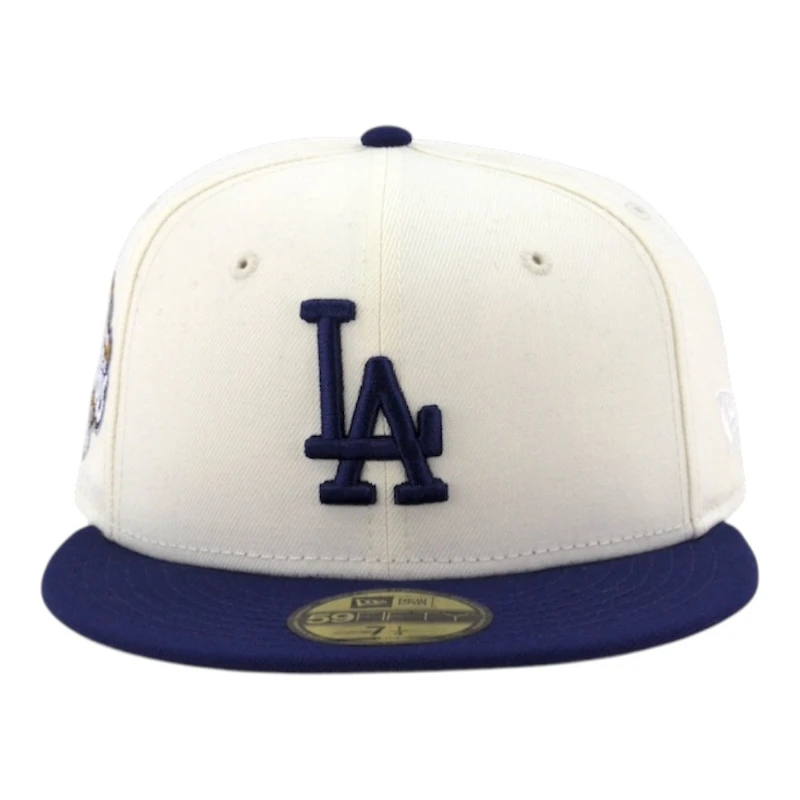 Los Angeles Dodgers Chrome and Blue Back to World Champions Patch Grey UV New Era 59FIFTY Fitted Hat