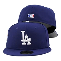 Los Angeles Dodgers Royal Blue Back to World Champions Patch Grey UV New Era 59FIFTY Fitted Hat