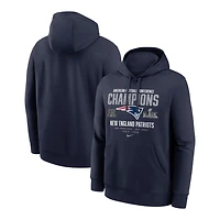 New England Patriots Navy Nike 2025 AFC Champions Team Nation Hoodie