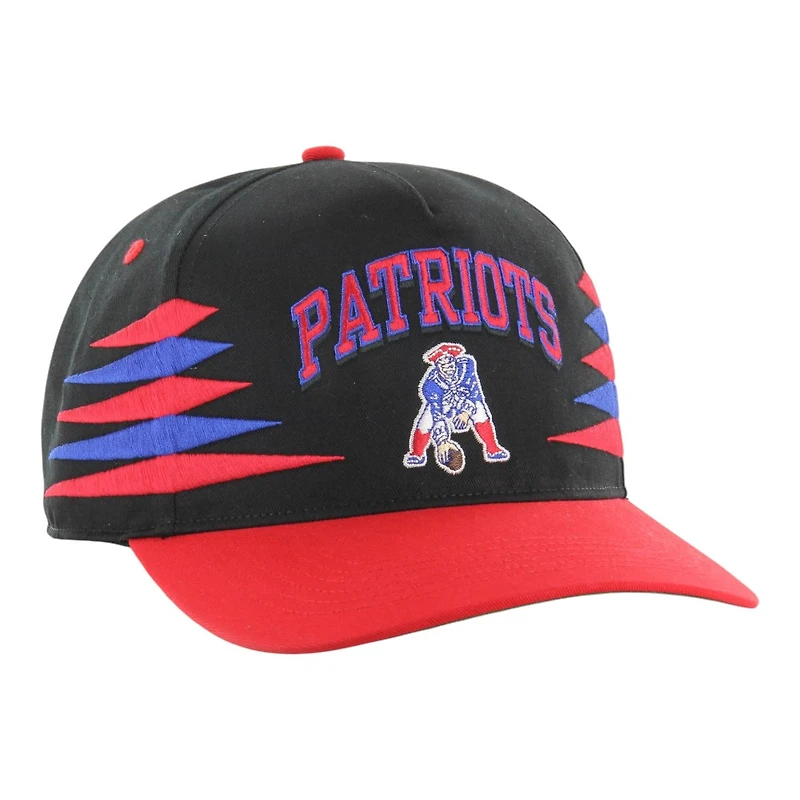 New England Patriots Black and Red Diamond Cut '47 Hitch Snapback Hat