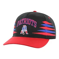 New England Patriots Black and Red Diamond Cut '47 Hitch Snapback Hat