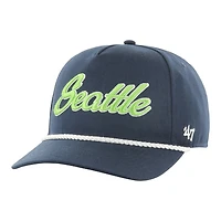 Seattle Seahawks Navy Overhand Rope '47 Hitch Relaxed Fit Snapback Hat