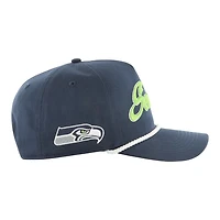 Seattle Seahawks Navy Overhand Rope '47 Hitch Relaxed Fit Snapback Hat