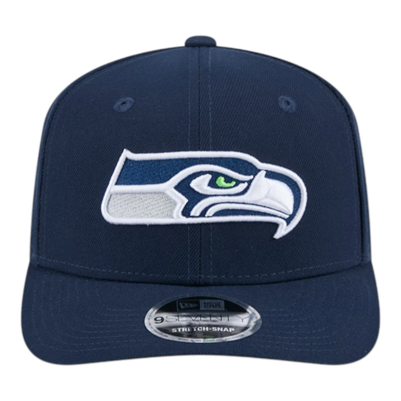 Seattle Seahawks Navy Main Logo New Era 9SEVENTY Snapback Hat