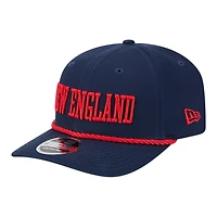 New England Patriots Navy Wordmark with Rope New Era 9SEVENTY Snapback Hat
