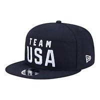 USA Navy Team USA Patch Olympic Team New Era 9FIFTY Split Panel Snapback Hat