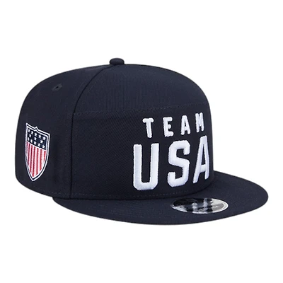 USA Navy Team USA Patch Olympic Team New Era 9FIFTY Split Panel Snapback Hat