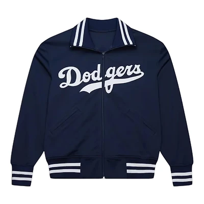 Los Angeles Dodgers Navy Batting Practice Full-Zip Mitchell & Ness Jacket