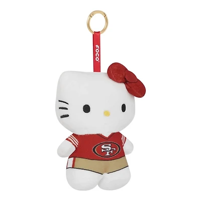 San Francisco 49ers Red Hello Kitty 6 Inch Backpack Clip Keychain