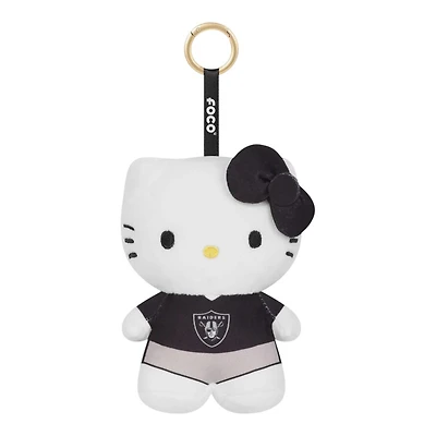 Las Vegas Raiders Black Hello Kitty 6 Inch Backpack Clip Keychain