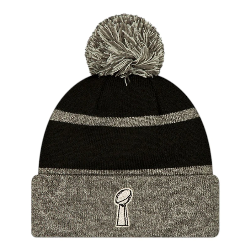 Seattle Seahawks Black Super Bowl LX Champions Parade Cuffed Knit Hat with Pom