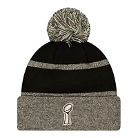 Seattle Seahawks Black Super Bowl LX Champions Parade Cuffed Knit Hat with Pom