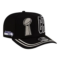 Seattle Seahawks Black Super Bowl LX Champions Parade New Era 9FIFTY A-Frame Snapback Hat