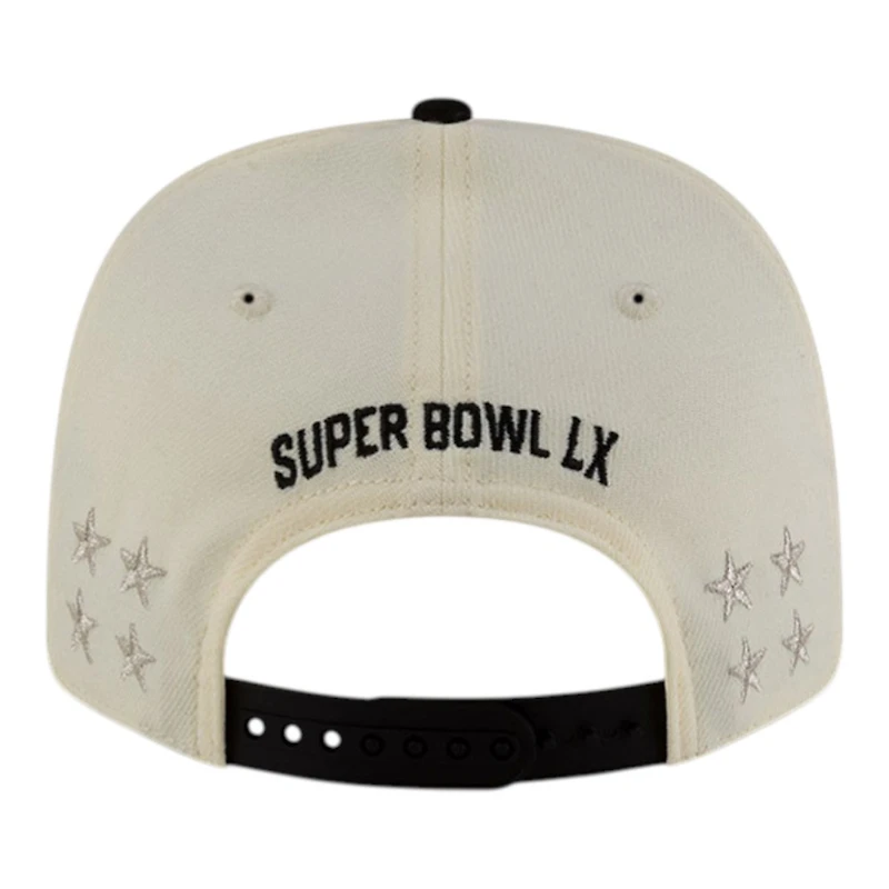 Seattle Seahawks Cream and Black Super Bowl LX Champions Locker Room Trophy Collection New Era 9SEVENTY Adjustable Hat