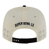 Seattle Seahawks Cream and Black Super Bowl LX Champions Locker Room Trophy Collection New Era 9SEVENTY Adjustable Hat