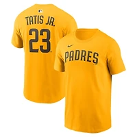 San Diego Padres Fernando Tatis Jr Yellow Name & Number Nike T-Shirt