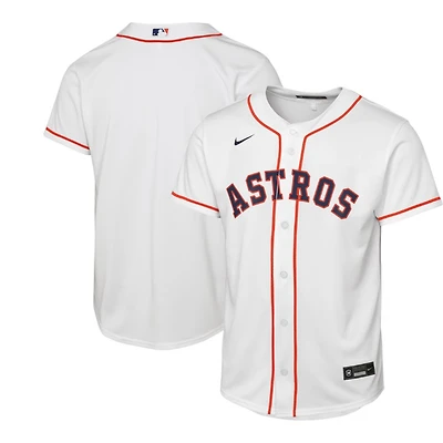 Youth Houston Astros Blank White Home Baseline Nike Jersey