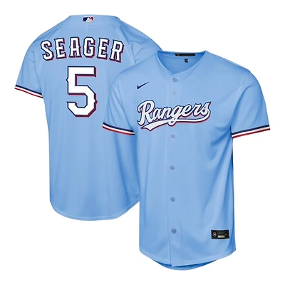 Youth Texas Rangers Corey Seager Light Blue Alternate Baseline Nike Jersey