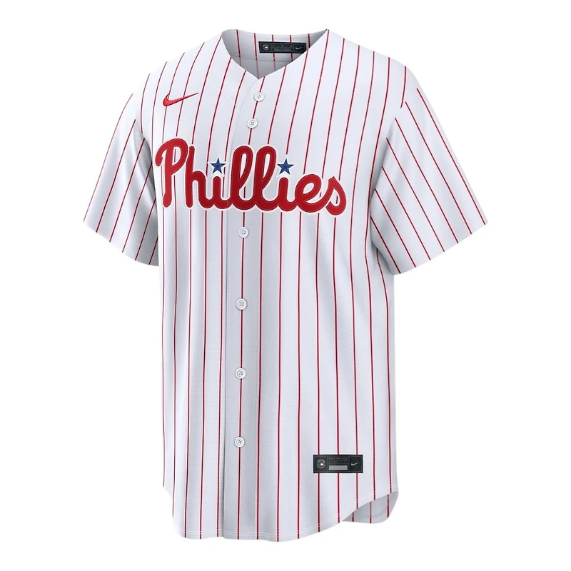 Philadelphia Phillies Kyle Schwarber White Pinstripe Home Nike Replica Jersey