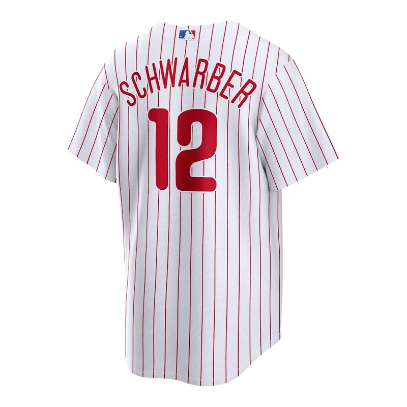 Philadelphia Phillies Kyle Schwarber White Pinstripe Home Nike Replica Jersey