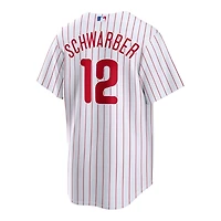 Philadelphia Phillies Kyle Schwarber White Pinstripe Home Nike Replica Jersey