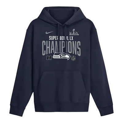 Seattle Seahawks College Navy Super Bowl LX Champions Going Yard Nike Fleece Hoodie