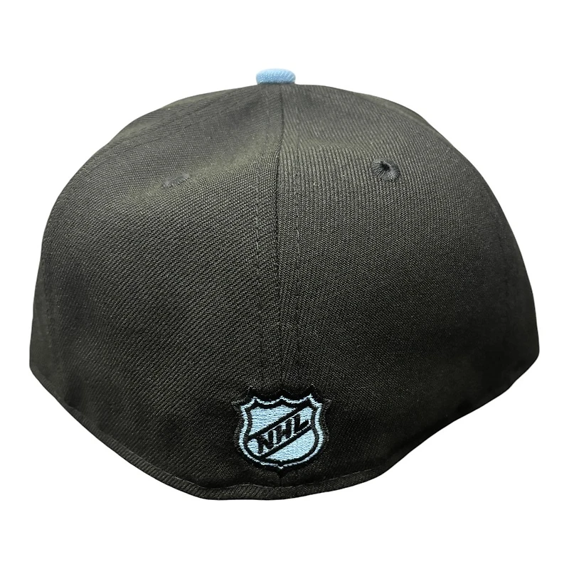 Utah Mammoth Black Wordmark Logo Grey UV New Era 59FIFTY Fitted Hat