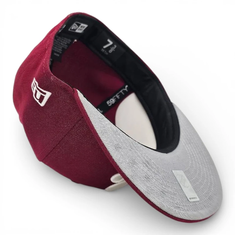 Quebec Nordiques Cardinal Leon the Lab Established 1979 Patch Grey UV New Era 59FIFTY Fitted Hat