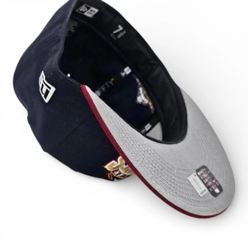 Denver Nuggets Navy Cardinal 2T Leon the Lab 2005 All Star Game Patch Grey UV New Era 59FIFTY Fitted Hat