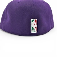 Denver Nuggets True Purple Leon the Lab Jokic 15 Patch Green UV New Era 59FIFTY Fitted Hat
