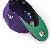 Denver Nuggets True Purple Leon the Lab Jokic 15 Patch Green UV New Era 59FIFTY Fitted Hat