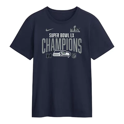 Seattle Seahawks Navy Superbowl LX Champions Nike T-Shirt