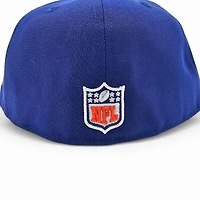 Denver Broncos Majestic Blue Oceanside 2T Leon the Lab 25th Anniversary Patch Green UV New Era 59FIFTY Fitted Hat