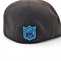 Denver Broncos Black Leon the Lab 25th Anniversary Patch Cardinal Blue UV New Era 59FIFTY Fitted Hat