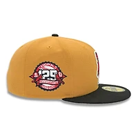 St. Louis Cardinals Panama Tan and Black 25th Anniversary Patch Pink UV New Era 59FIFTY Fitted Hat
