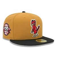 St. Louis Cardinals Panama Tan and Black 25th Anniversary Patch Pink UV New Era 59FIFTY Fitted Hat