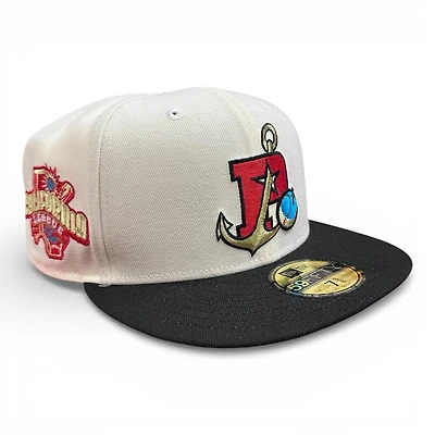Stockton Ports Chrome and Black California League Patch MiLB New Era 59FIFTY Fitted Hat
