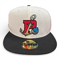 Stockton Ports Chrome and Black California League Patch MiLB New Era 59FIFTY Fitted Hat