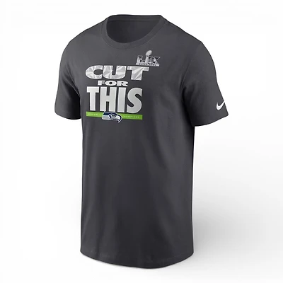 Seattle Seahawks Charcoal SB LX Champions Pickoff Move Parade Nike T-Shirt