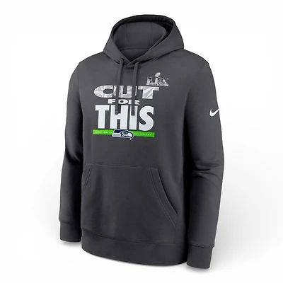 Seattle Seahawks Charcoal SB LX Champions Pickoff Move Parade Club Nike  Pullover Hoodie