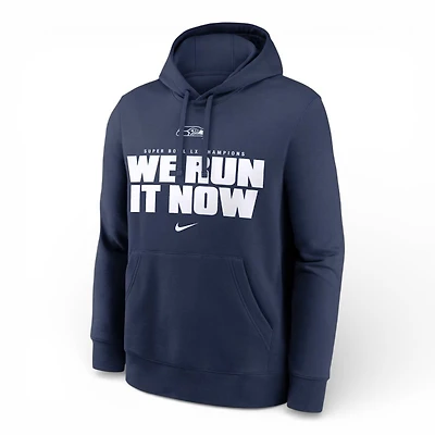 Seattle Seahawks Navy We Run It Now Nike Pullover Hoodie