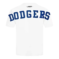 Los Angeles Dodgers White Wingspan Pro Standard Drop Shoulder T-Shirt