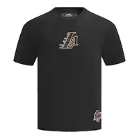 Los Angeles Lakers Black Wingspan Pro Standard Drop Shoulder T-Shirt