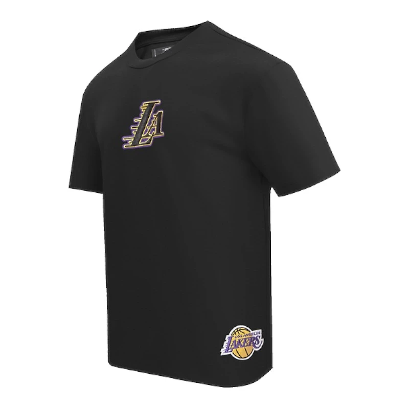 Los Angeles Lakers Black Wingspan Pro Standard Drop Shoulder T-Shirt