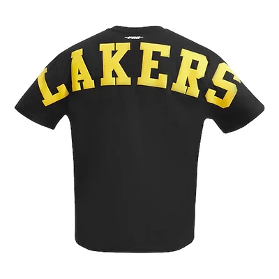 Los Angeles Lakers Black Wingspan Pro Standard Drop Shoulder T-Shirt